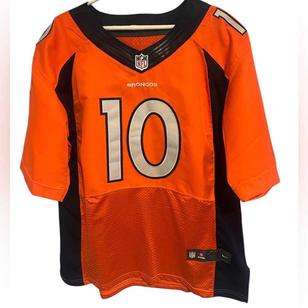 Denver Broncos Jersey Mens 48 Orange Emmanuel Sanders #10 NFL Wide Receiver